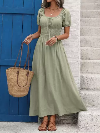 sachin and babi light blue dress Hattie Jersey T-shirt Dress-Olive