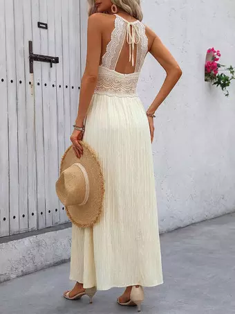 white spaghetti strap beach dress Boho White Spaghetti Strap Summer Dress Maxi Dress White Summer Women's  Classic White Boho Sleeveless