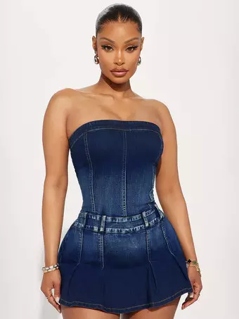 short blue puffy dress Short V Neck Pink Blue Puffy Prom Dresses, Short V Neck Formal Homecom –  Eip Collection main image 1