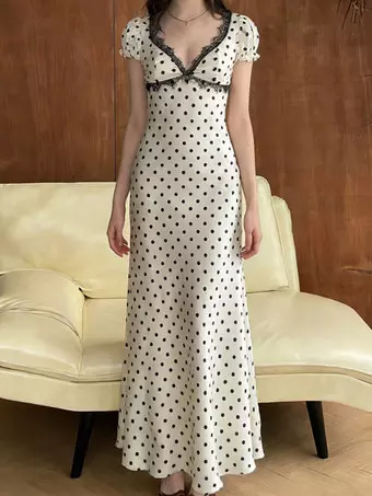 cream and black maxi dress The Kinsley Maxi Dress in Black & Cream main image 1