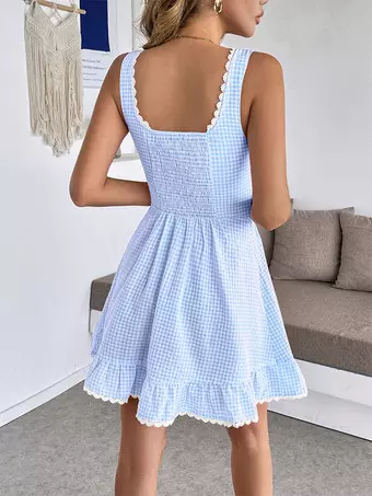 backless dress knee length A-line Bateau Backless Knee Length Green Homecoming Dress with Pockets US8 / As Picture main image 0