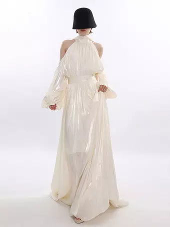 summer dresses semi formal Cindy Satin A-line Gown main image 0