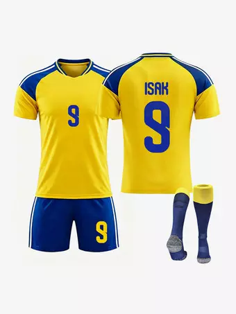2026Ｗ杯仕様  イサク 9 スウェーデン代表 ユニフォーム 2026 No.9 イサク スウェーデン代表 ホームジャージ No.11