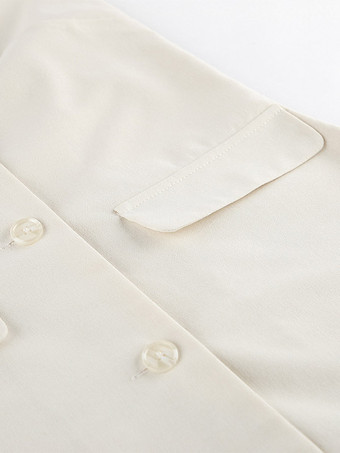 Blouse pour femme en coton et lin kaki dos nu laçage décontracté sans manches
