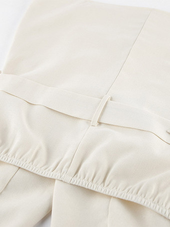 Blouse pour femme en coton et lin kaki dos nu laçage décontracté sans manches