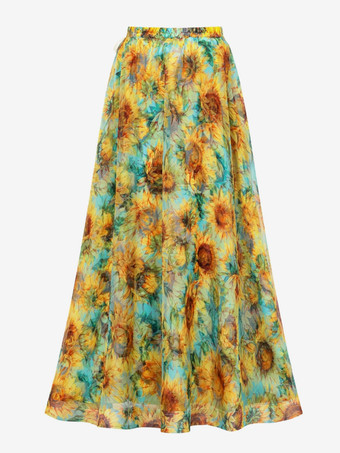 Ensemble maillot de bain jaune sexy à imprimé floral asymétrique et décolleté asymétrique