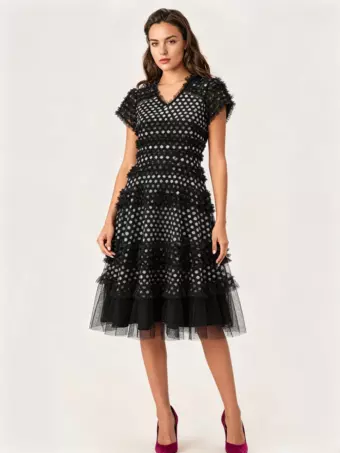 venus plus size formal dresses Venus Asymmetrical Cover-Up Dress | Paint Party main image 1