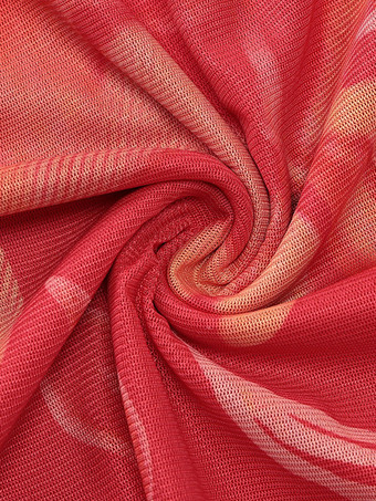 Robe de vacances maxi sans manches à imprimé floral dos nu rouge décontracté