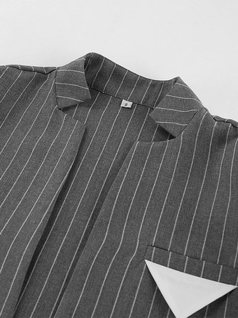 レディースブレザー スタイリッシュなスタンドカラー 長袖 アウター
