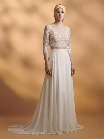 Two piece wedding dresses,mixing & matching wedding dress - Milanoo.com