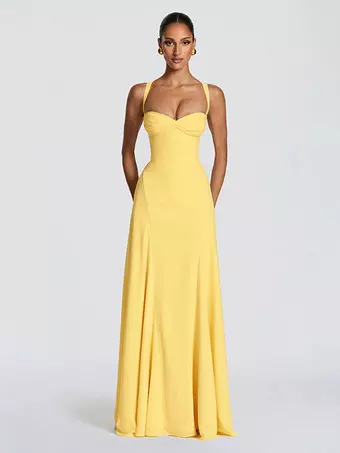Party Dress Maxi Beige Halter Pleated Sleeveless Backless Chic Semi Formal  Dress - Milanoo.com