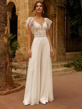 Two piece wedding dresses,mixing & matching wedding dress - Milanoo.com
