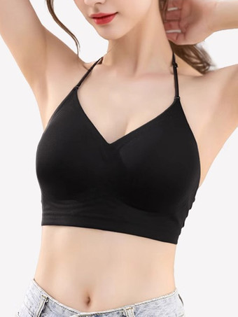 Uバックシームレスブラ、細いストラップ付きインビジブルバックレスブラレット