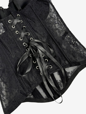 コルセットトップス ブラック セクシー ノースリーブ ストラップレス スリムフィット レーストップス