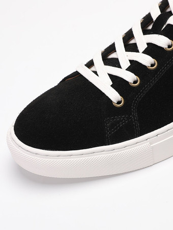 Chaussures décontractées marron en daim pour hommes bout rond à lacets