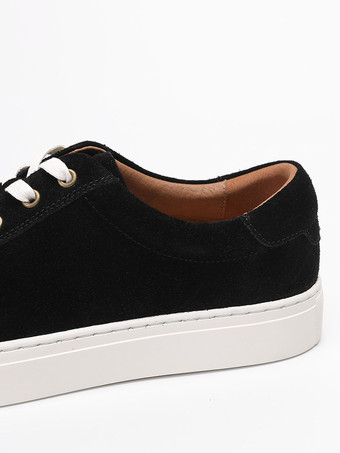 Chaussures décontractées marron en daim pour hommes bout rond à lacets