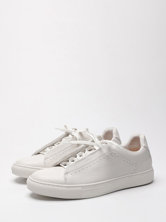 blanc Chaussures décontractées pour hommes chaussures de skate noires à bout rond et lacets