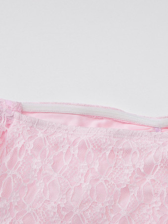 Robe de soirée longue rose à épaules dénudées en dentelle manches longues plissée chic et semi-formelle