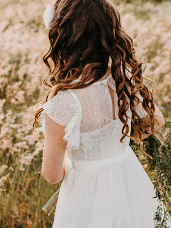 Abiti da damigella d'onore per matrimonio abiti per occasioni speciali maniche corte bianche con fiocchi