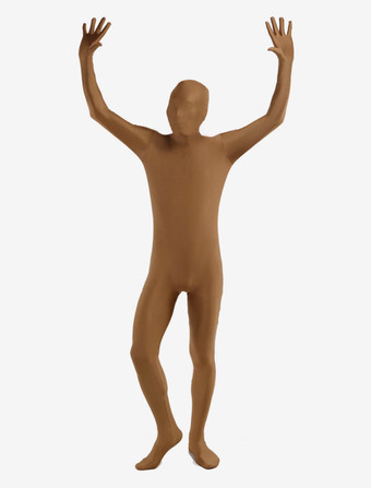 Carnevale Zentai Lycra Spandex per Halloween 2026 Costume Morphsuit colore carne Halloween