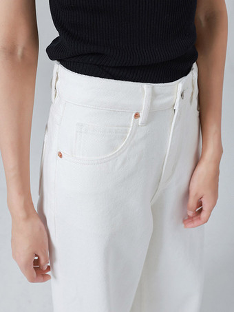 Jeans pour femmes bas amples denim décontracté