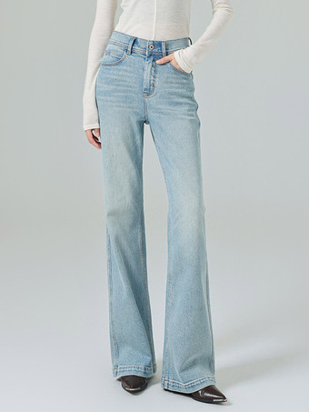 Bas de jeans modernes pour femmes jeans décontractés taille haute en denim style streetwear