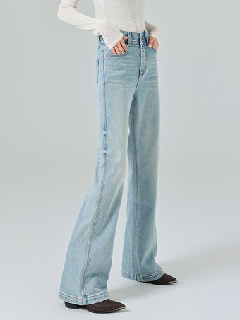 Bas de jeans modernes pour femmes jeans décontractés taille haute en denim style streetwear