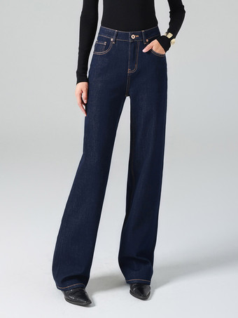 Jeans pour femmes bas de jeans larges en coton frais et élégant