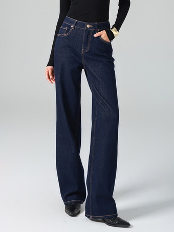 Jeans pour femmes bas de jeans larges en coton frais et élégant