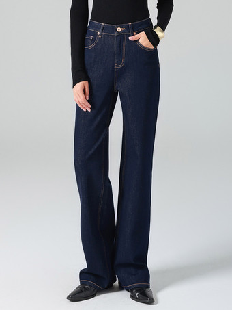 Jeans pour femmes bas de jeans larges en coton frais et élégant