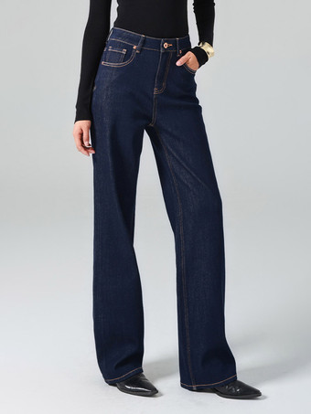Jeans pour femmes bas de jeans larges en coton frais et élégant