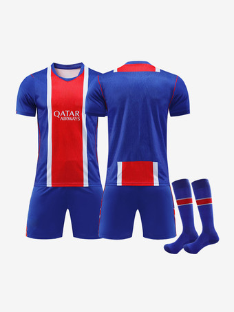 ViergeMaillot domicile du PSG 26/27 manches courtes ensemble 3 pièces personnalisé pour adultes et enfants