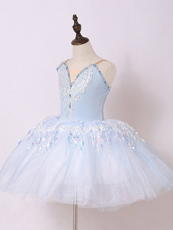 バレエピンク 女の子用 キッズ レースアップリケ Vネック バレリーナ ポリエステルドレス ダンスウェア