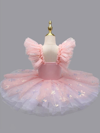 バレエドレス ライトスカイブルー 女の子用 キッズ スノーアップリケ バレリーナ ポリエステルドレス パフォーマンスウェア
