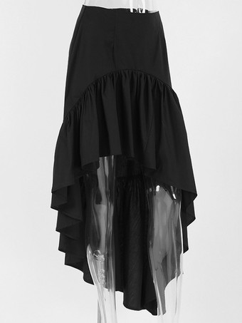 Jupes noires courtes asymétriques pour femmes