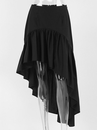 Jupes noires courtes asymétriques pour femmes