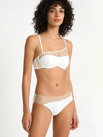 Ensembles de lingerie 2 pièces soutien-gorge et culotte noirs découpés