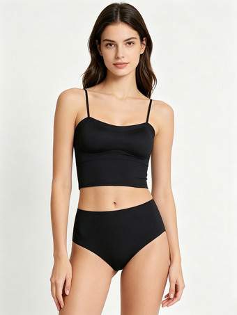 noir Ensembles de lingerie 2 pièces vert soutien-gorge et culotte