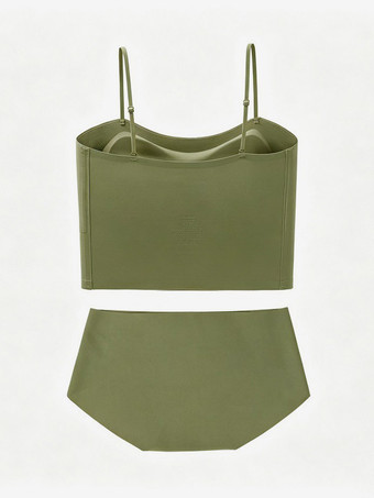 Ensembles de lingerie 2 pièces vert soutien-gorge et culotte