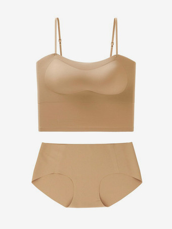 Abricot FoncéEnsembles de lingerie 2 pièces vert soutien-gorge et culotte