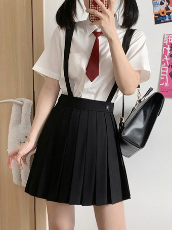 Uniforme scolaire japonais Lolita classique SK Jupes Lolita plissées noires