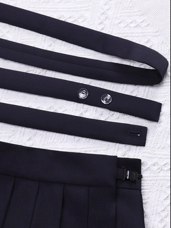 Uniforme scolaire japonais Lolita classique SK Jupes Lolita plissées noires