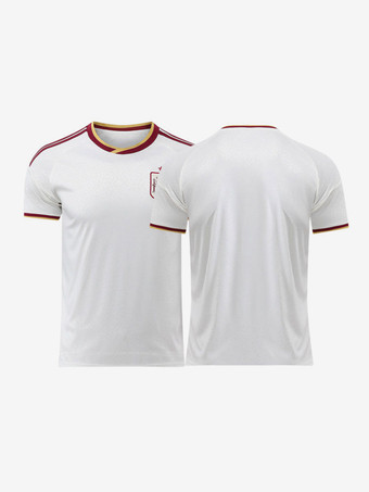blanc Maillot domicile et extérieur de l'équipe d'Espagne de football 2026 manches courtes personnalisable pour adultes et enfants