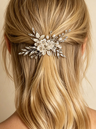 Accessoires de coiffure en métal pour la mariée
