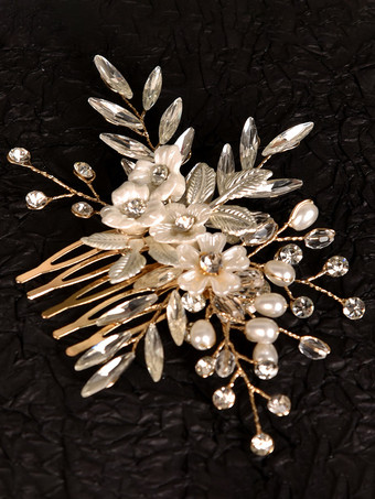 or Accessoires de coiffure en métal pour la mariée
