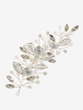 argent Accessoires de coiffure en métal pour la mariée