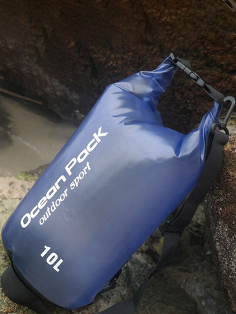 ブルー 10L 半透明PVCロールトップ防水ドライバッグ オーシャンパック