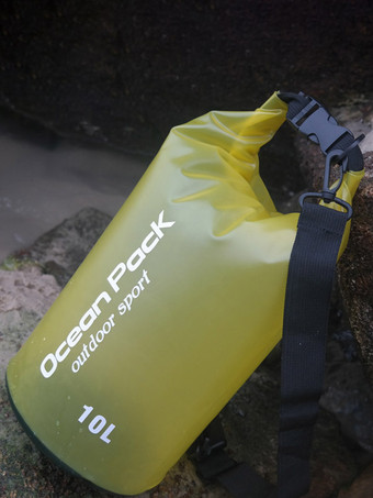 イエロー10L 半透明PVCロールトップ防水ドライバッグ オーシャンパック