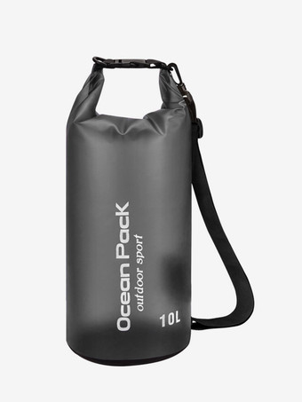ブラック 10L 半透明PVCロールトップ防水ドライバッグ オーシャンパック