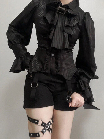 Pantalones cortos Ouji Lolita estilo príncipe cintura alta decoración metálica 2 colores